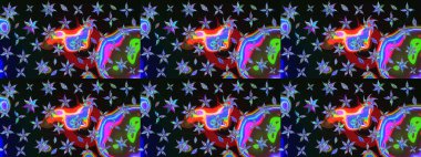 Çiçekli zambakların eskiz geçmişi. Çiçek tasarımı için inanılmaz bir kolaj cenneti tarzı. Parlak çiçekli kolaj çiçekleri gri ve siyah.