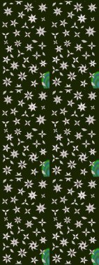 Raster illüstrasyonu. Gri ve nötr renkte çiçekler. Raster illüstrasyonu. Asya tekstil tarzında. Çiçek desenini çiz.