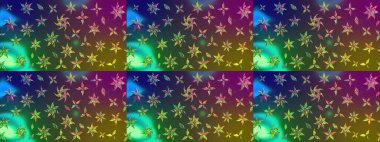 Raster illüstrasyonu. Yeşil ve kahverengi renklerde. Çiçek buketleriyle klasik tarzda eskiz deseni.