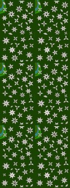 Renkli Bahar Teması eskiz kalıbı. Raster illüstrasyonundaki çiçek desenli çizim. Düz Çiçek Elementleri Tasarımı. Güzel kumaş deseni.