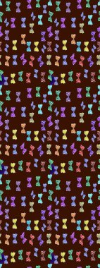 Kahverengi ve nötr bir arka planda kelebekler. Kelebekli tasarım. Robot resim. Çizim, karalama, karalama. Sonsuz. Raster illüstrasyonu.