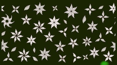 Düz Çiçek Elementleri Tasarımı. Renkli Bahar Teması eskiz kalıbı. Raster illüstrasyonu. Güzel kumaş deseni. Zentangle soyut çiçekleri. Çiçek tozu..