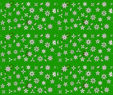 Çiçekli eskiz çizimi. Düz Çiçek Elementleri Tasarımı. Renkli Yaz Temalı eskiz kalıbı. Yeşil renkte çiçekler.