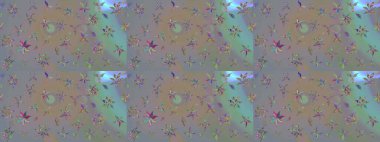 Düz Çiçek Elementleri Tasarımı. Çiçekli çizim şekli. Gri ve bej renkli çiçekler. Renkli Bahar Teması çizim şablonu.