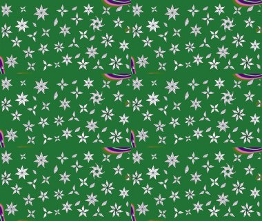 Raster deseni. Yeşil el çizimi desen. Sanat, çiçeklere ilham verir ve arka plan bırakır. Karalama çiçekleri çizim deseni.