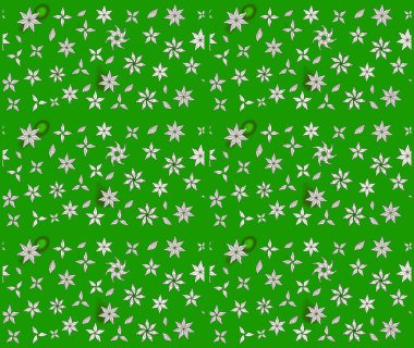 Çiçekli eskiz çizimi. Düz Çiçek Elementleri Tasarımı. Renkli Yaz Temalı eskiz kalıbı. Yeşil renkte çiçekler.