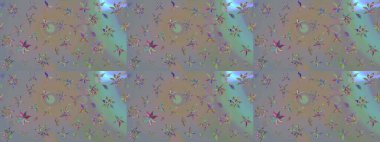 Düz Çiçek Elementleri Tasarımı. Çiçekli çizim şekli. Gri ve bej renkli çiçekler. Renkli Bahar Teması çizim şablonu.