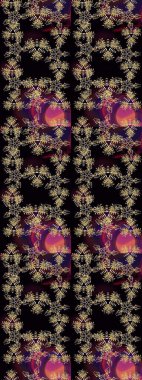 Düz Çiçek Elementleri Tasarımı. Siyah renkli çiçekler. Raster illüstrasyonundaki çiçek desenli çizim. Renkli Bahar Teması çizim şablonu.