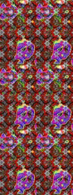 Raster düz çiçek çizim deseni. Kırmızı ve kahverengi renkte çiçekler. Tasarım hediye paketi, tebrik kartları, posterler ve afiş tasarımı.