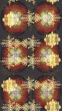 Raster Noel soyut renkli arka plan ve tatlı kar tanesi. Kahverengi, gri ve sarı renkli kar taneleri. Raster illüstrasyonu.