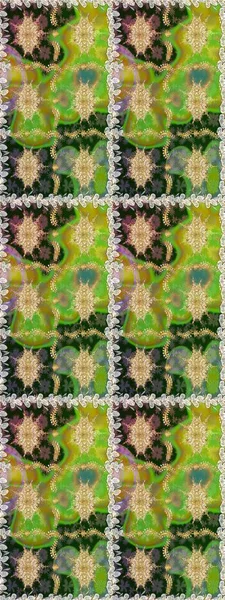 Şık bir grafik desen. Çiçek deseni. Kahverengi ve bej renklerde altın elementler. Kusursuz raster arka plan. Duvar kâğıdı barok, İspanyol kumaşı.