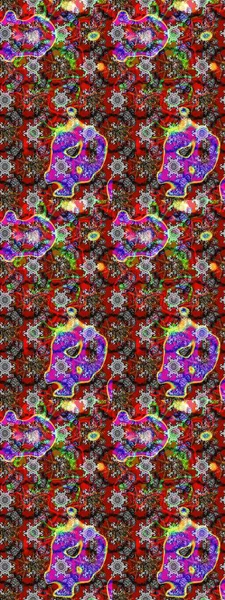 Raster düz çiçek çizim deseni. Kırmızı ve kahverengi renkte çiçekler. Tasarım hediye paketi, tebrik kartları, posterler ve afiş tasarımı.