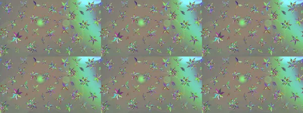 Nakış desenli çiçek deseni. Renkli grunge, soyut arkaplanı kolonya ve bej çiçekleriyle süslüyor. İzler, kumaş, duvar kağıtları, tekstil için raster dokusu.