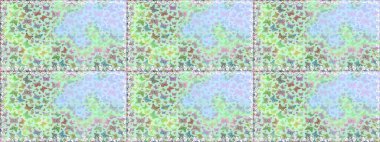 Elin kusursuz deseni suluboya desenli siluet kelebekleri. Tarafsız ve yeşil renkli bir resim. Klasik tarzda hem de. Raster illüstrasyonu.