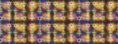 Çizim çiçek deseni duvar kâğıdı olarak kullanılabilir. Raster illüstrasyonu. Kahverengi, nötr ve bej renkli çiçekler.