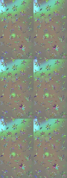 Raster illüstrasyonundaki çiçek desenli çizim. Gri ve bej renkli çiçekler. Renkli Bahar Teması eskiz kalıbı. Düz Çiçek Elementleri Tasarımı.