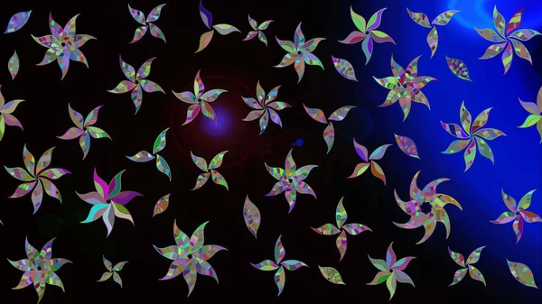 Sketch Colour Spring Theme eskiz kalıbı. Siyah renkli çiçekler. Sevimli çiçek raster deseni. Düz Çiçek Elementleri Tasarımı.