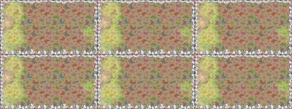 Raster illüstrasyonu. Bahar Kelebeği teması. Duvar kağıdı için böcek dokusunun tekrarı. Bej lekeli, pürüzsüz bir kelebek dokusu..