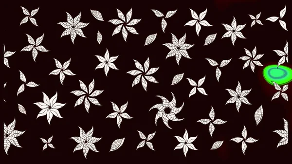 Çiçekli eskiz çizimi. Siyah renkli çiçekler. Renkli Yaz Temalı eskiz kalıbı. Düz Çiçek Elementleri Tasarımı.