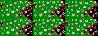 Çiçek izi. Suluboya çizim kalıbı. Suluboya tarzında yeşil renkte çiçekler.