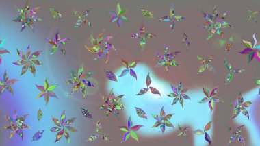 Halk tarzı. Parlak renkli çiçekleri ve gri renkli yaprakları olan harika bir çiçek deseni. Modern çiçek arkaplanı. Moda baskıları için zarif bir şablon.