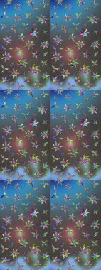 Raster illüstrasyonu. Güzel kumaş deseni. Bahar çiçekli güzel bir çiçek deseni..