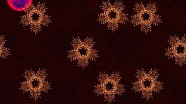 Raster illüstrasyonu. Güzel bir kış süsü. Kar taneleri koleksiyonu. Siyah, kahverengi ve kırmızı kar tanelerinden izole edilmiş..