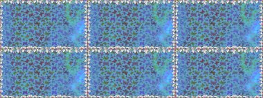 Seamless. Raster illustration. Endless. Design with butterflies. Sketch, doodle, scribble. Butterflies on a blue and violet background.