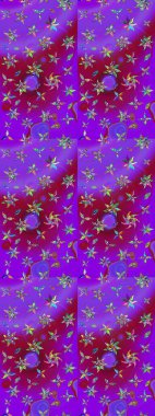 Motley illüstrasyonu. Küçük renkli çiçekler. Moda baskıları için zarif bir şablon. Robot resim. Çiçekli yaz çiçekleri. Küçük çiçekte şirin desenler.