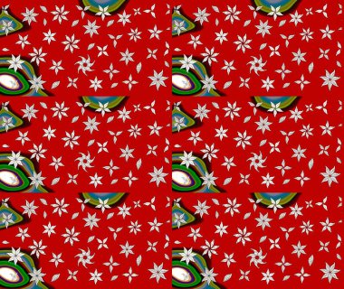 Raster çiçek izi. Çiçek kırmızısı eskiz deseni. Klasik taslak çizimi. Raster Yumuşak kumaş deseni.