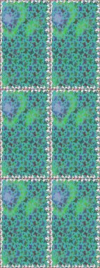 Egzotik Kelebeklerle tropik ve pürüzsüz bir düzen. Moda Kumaşı Tasarımı. Raster. Mavi renkli illüstrasyon.