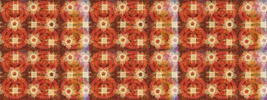 Raster illüstrasyonu. Stilize Çiçekler. Lace Snowflakes 'in etnik kökü. Tekstil için Lacy Fashion Print. Mandalas 'ın dekoratif dokusu. Kumaş veya Duvar Kağıdı Tasarımı. Halk Biçimi.