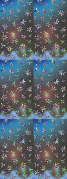 Raster illüstrasyonu. Güzel kumaş deseni. Bahar çiçekli güzel bir çiçek deseni..