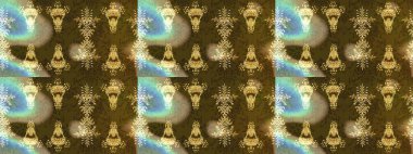 Motley illüstrasyonu. Robot resim. Moda baskıları için zarif bir şablon. Küçük çiçekte güzel bir desen. Çiçekli bahar çiçekleri. Küçük renkli çiçekler..