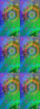 Raster deseni. Süslü kumaş deseni. Çiçekli çiçek deseni, suluboya..