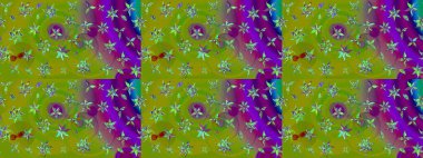 Düz Çiçek Elementleri Tasarımı. Çocuk stili. Çiçekli eskiz arkaplanı. Renkli Bahar Teması çizim şablonu.