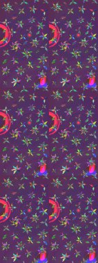 Elle çizilmiş sonbahar çiçeği deseni. Mor ve mor renkli çiçekler. Doodle tarzı. Renkli mor ve mor çizim kalıpları. Tekstil ve kapak tasarımı için mükemmel.