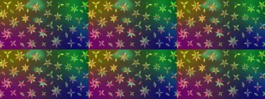 Raster illüstrasyonu. Çiçekli yumuşak bir eskiz şekli. Raster çiçekleri klasik tarzda çizilmiş. Yeşil ve kahverengi renklerde bahar çiçekleri..