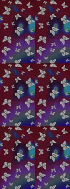 Clipart kahverengi ve mor kelebek Magic Cartoon hakkında. Albüm için resim. Robot resim. Kart ve Fotoğraf Çocukları Albümleri Üzerine Bebekler Kitabı ve Dijital Baskı. Raster illüstrasyonu.