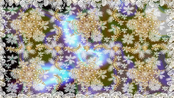 Kusursuz altın desenli bukleler. Tarafsız renklerde kusursuz desen. Doğu tarzı arabesk tarzında altın elementler. Raster altın pürüzsüz desen.