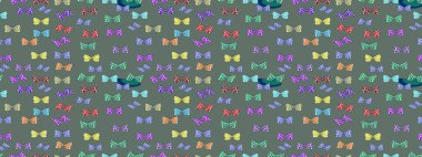 Şirin kelebek nötr ve mavi raster desenli. Robot resim. Giysi tasarımı için dekor.