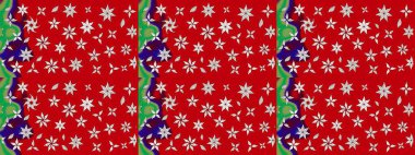 Çiçekli, yapraklı, çiçek desenli eskiz. Raster illüstrasyonu. El çizimi.