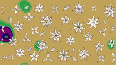 Çiçekli çiçek deseni, suluboya. Küçük çiçekte güzel bir çiçek deseni var. Raster deseni.