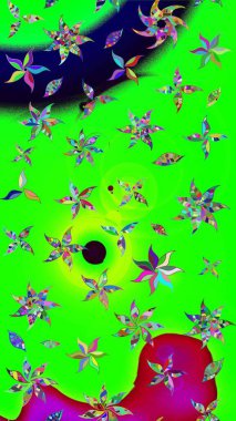 Yeşil ve mavi renkler üzerine çiçek desenli eskiz, el yapımı papatyalar, papatyalar. Tekrarlayan çiçek arkaplanı, zarif yeşil ve mavi çiçekler duvar kağıdı.