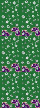 Raster illüstrasyonu. Renkli Bahar Teması eskiz kalıbı. Düz Çiçek Elementleri Tasarımı. Yeşil ve nötr renklerde çiçekler. Çiçekli çiçek deseni, suluboya..