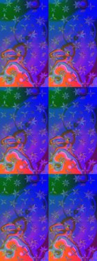 Küçük çiçekte güzel bir desen. Moda baskıları için zarif bir şablon. Motley illüstrasyonu. Robot resim. Çiçekli yaz çiçekleri. Küçük renkli çiçekler..