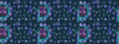 Düz Çiçek Elementleri Tasarımı. Renkli Bahar Teması eskiz kalıbı. Eskiz klasiği. Raster Şirin kumaş deseni.