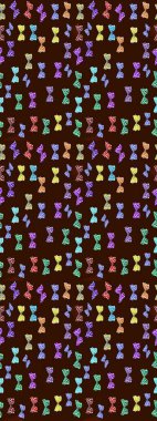 Kahverengi ve nötr arka planda geleneksel halk çiçekleri dekoru. Kart, baskı ve davetiye için basit şirin bir desen. Nakış, egzotik kelebeklerle süslü çiçek çizimi deseni.