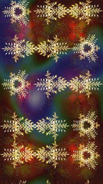 Raster illüstrasyonu. Kar taneli desen. Raster Noel soyut renkli arkaplan ve düşen kar tanesi..