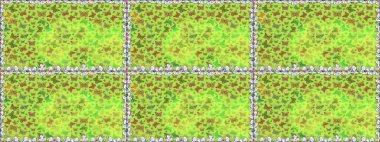 Giysiler için böcek kumaşı klipsleri tekrarlanıyor. Davetiye, kart ve parmak izi için basit kadınsı bir model. Yeşildeki kusursuz kelebek şablonu. Uçan kelebek keten temalı Raster illüstrasyonu